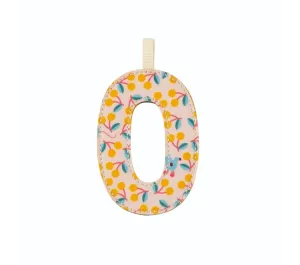 LETTERA "O" IN STOFFA DA APPENDERE - FOSFORESCENTE