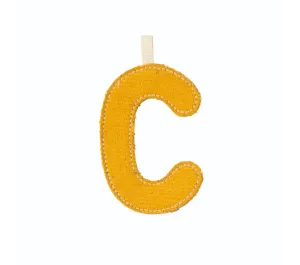 LETTERA "C" IN STOFFA DA APPENDERE - FOSFORESCENTE