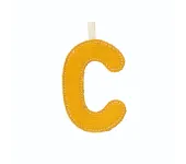 LETTERA "C" IN STOFFA DA APPENDERE - FOSFORESCENTE