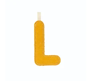 LETTERA "L" IN STOFFA DA APPENDERE - FOSFORESCENTE