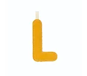 LETTERA "L" IN STOFFA DA APPENDERE - FOSFORESCENTE