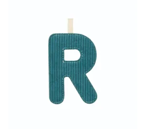 LETTERA "R" IN STOFFA DA APPENDERE - FOSFORESCENTE