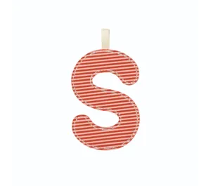 LETTERA "S" IN STOFFA DA APPENDERE - FOSFORESCENTE