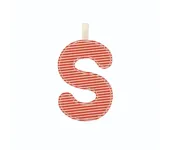 LETTERA "S" IN STOFFA DA APPENDERE - FOSFORESCENTE