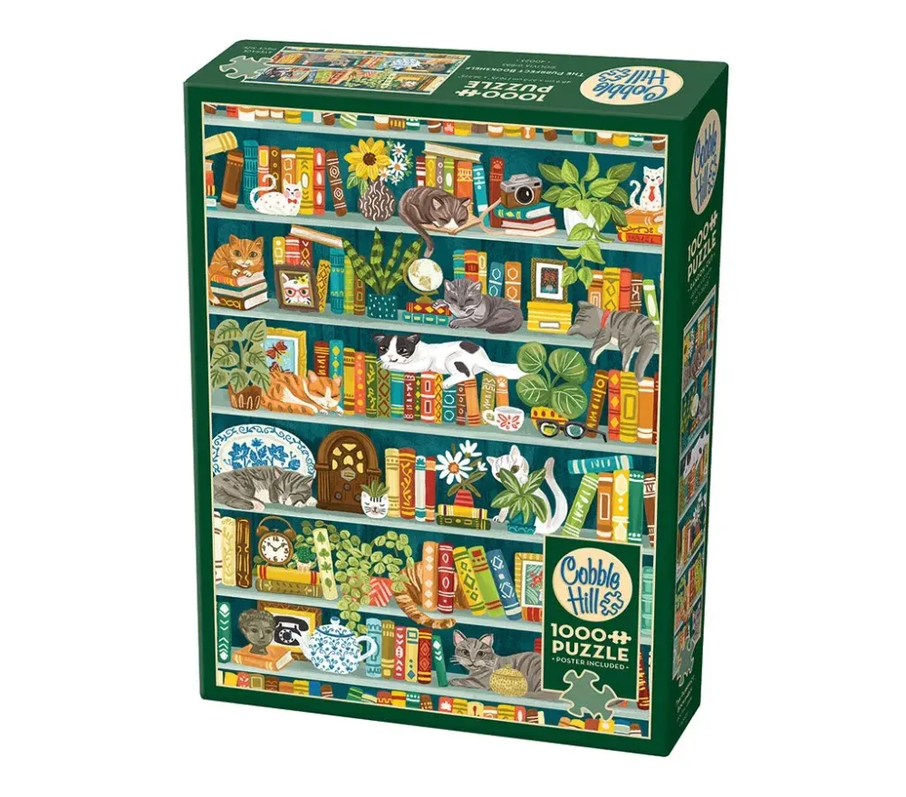 PUZZLE COBBLE HILL - THE PURRFECT BOOKSHELF 1000 PZ