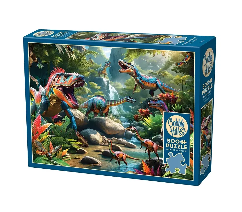 PUZZLE COBBLE HILL - BESTIE PREISTORICHE DINOSAURI 500 PZ