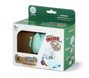 HALF TOYS - ANIMALE MAGNETICO E PUZZLE 3D - TRICERATOPO