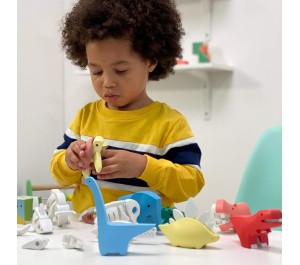 HALF TOYS - ANIMALE MAGNETICO E PUZZLE 3D - STEGOSAURO