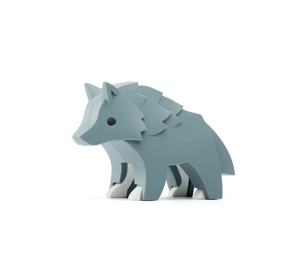 HALF TOYS - ANIMALE MAGNETICO E PUZZLE 3D - LUPO