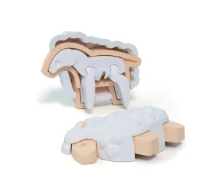 HALF TOYS - ANIMALE MAGNETICO E PUZZLE 3D - PECORA