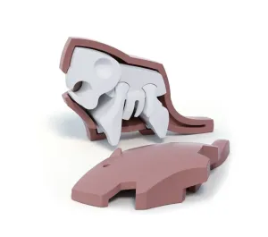 HALF TOYS - ANIMALE MAGNETICO E PUZZLE 3D - CASTORO