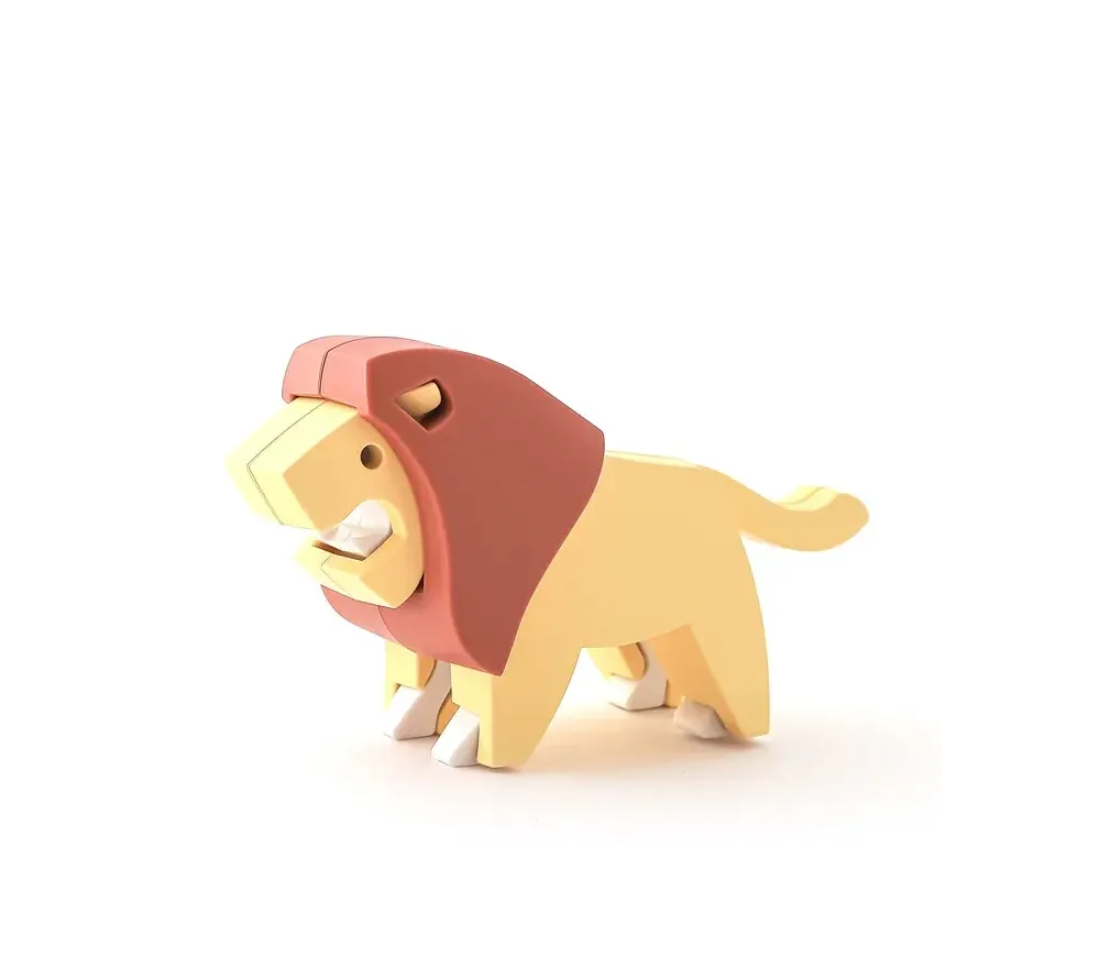 HALF TOYS - ANIMALE MAGNETICO E PUZZLE 3D - LEONE