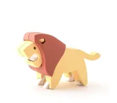HALF TOYS - ANIMALE MAGNETICO E PUZZLE 3D - LEONE