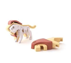 HALF TOYS - ANIMALE MAGNETICO E PUZZLE 3D - LEONE