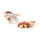 HALF TOYS - ANIMALE MAGNETICO E PUZZLE 3D - LEONE