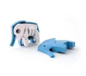 HALF TOYS - ANIMALE MAGNETICO E PUZZLE 3D - ELEFANTE