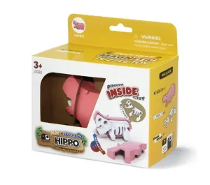 HALF TOYS - ANIMALE MAGNETICO E PUZZLE 3D - IPPOPOTAMO