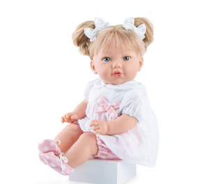 VESTITO PER BAMBOLA 45 CM - ROSA POIS