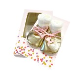 SET SCARPE E CALZE PER BAMBOLA 40 E 45 CM - ORO