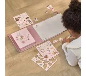 LIBRO LAVAGNETTA MAGNETICA CON ACCESSORI - ROSA & FRIENDS