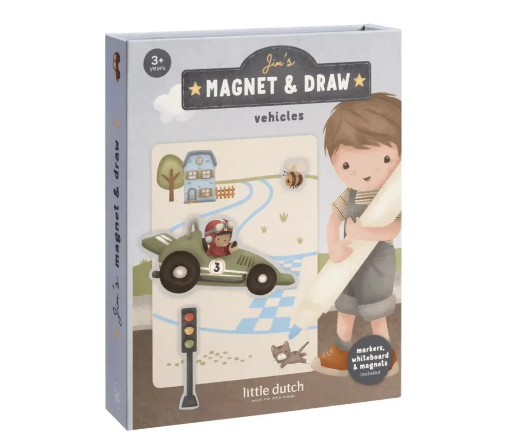LIBRO LAVAGNETTA MAGNETICA CON ACCESSORI - JIM & FRIENDS