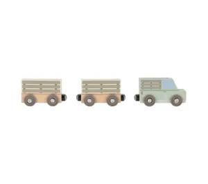 SET FERROVIA CON TRENINO IN LEGNO SAFARI