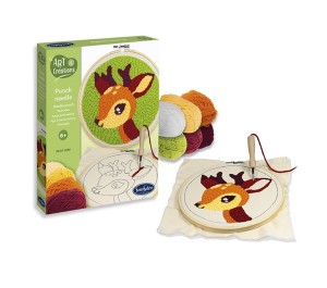 SET RICAMO PUNCH NEEDLE -  CERBIATTO