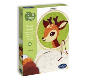 SET RICAMO PUNCH NEEDLE -  CERBIATTO