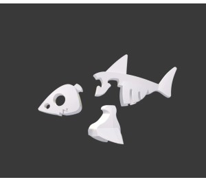 HALF TOYS - ANIMALE MAGNETICO E PUZZLE 3D - SQUALO BIANCO
