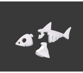 HALF TOYS - ANIMALE MAGNETICO E PUZZLE 3D - SQUALO BIANCO