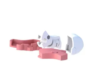 HALF TOYS - ANIMALE MAGNETICO - BABY IPPOPOTAMO CON CULLA