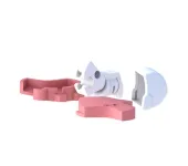 HALF TOYS - ANIMALE MAGNETICO - BABY IPPOPOTAMO CON CULLA