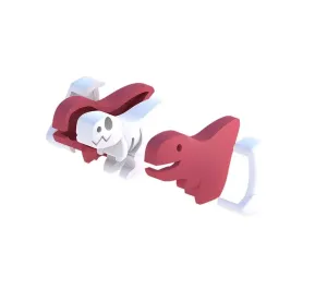 HALF TOYS - ANIMALE MAGNETICO - BABY TIRANNOSAURO T-REX CON CULLA