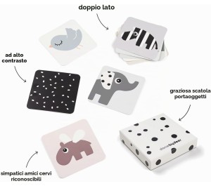 SET CARTE CON IMMAGINI AD ALTO CONTRASTO BIANCO E NERO