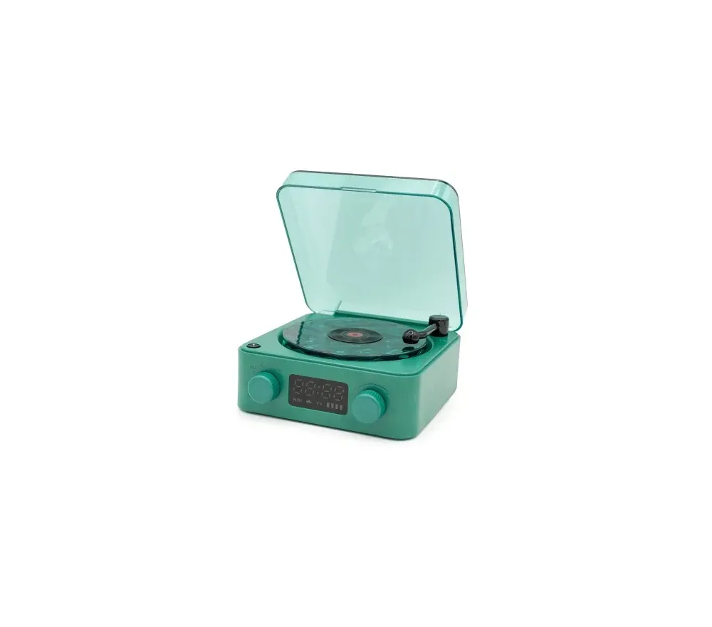 PROIETTORE LUCI E SUONI - MAGIC WAVE GIRADISCHI VERDE