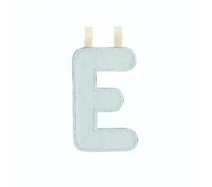 LETTERA "E" IN STOFFA DA APPENDERE - FOSFORESCENTE - BLU
