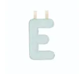 LETTERA "E" IN STOFFA DA APPENDERE - FOSFORESCENTE - BLU