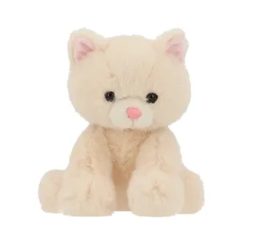 PELUCHE GATTINO BIANCO CREMA