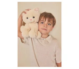 PELUCHE GATTINO BIANCO CREMA