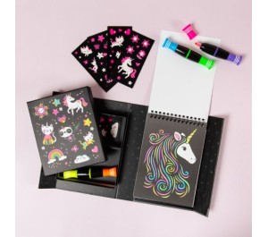 SET CREATIVO DA COLORARE EFFETTO NEON - UNICORNI E AMICI