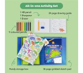 SET CREATIVO IMPARARE A DISEGNARE - HOW TO DRAW - DINOSAURI