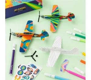 SET CREATIVO AEREI DA LANCIO DA COLORARE E COSTURIRE - JET RACERS