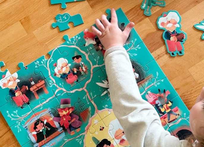 Puzzle Fiabe Pinocchio Djeco gioco per concentrazione